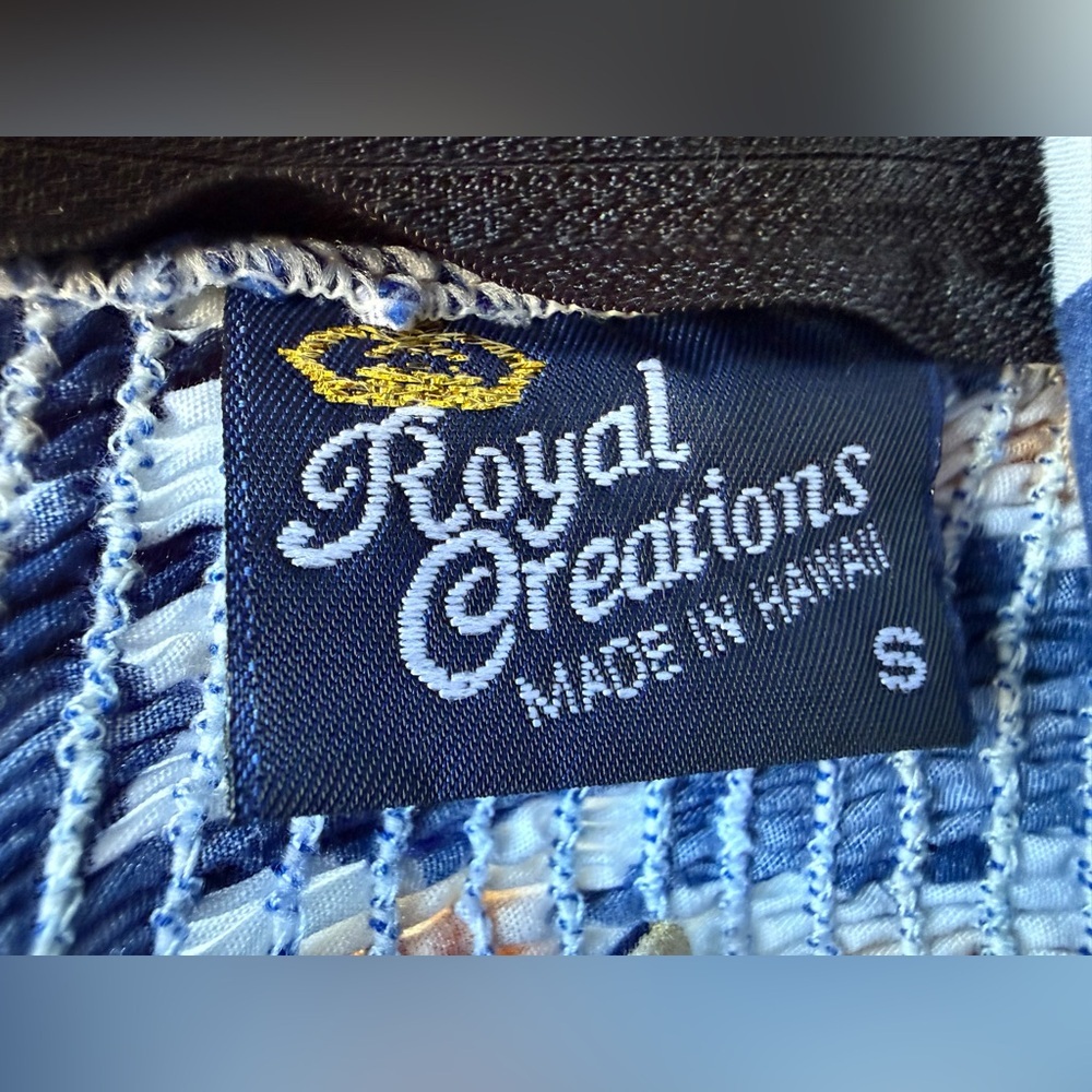 ROYAL CREATIONS Floral Blue Dress 👗 💙 🌸 🏝️ 🌊 100% COTTON ✅ - Picture 9 of 16